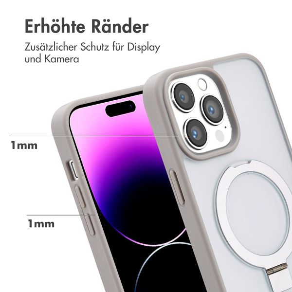 Accezz Ring Stand Backcover mit MagSafe Apple iPhone 14 Pro Max - Grau