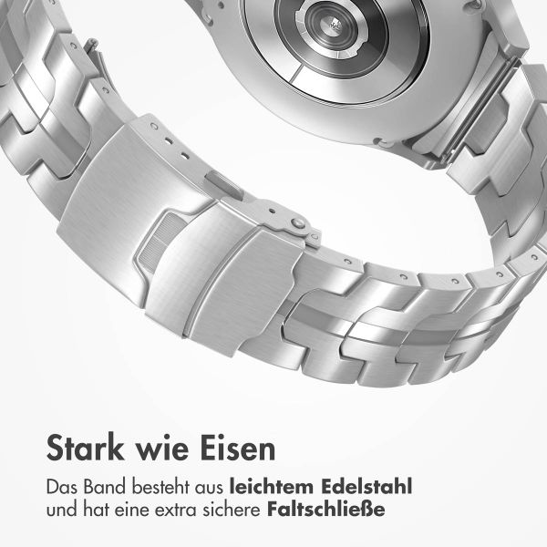 Accezz Steel Band für das  Samsung Galaxy Watch 4 / 5 / 6 / 7 / FE (20 mm) - Silber