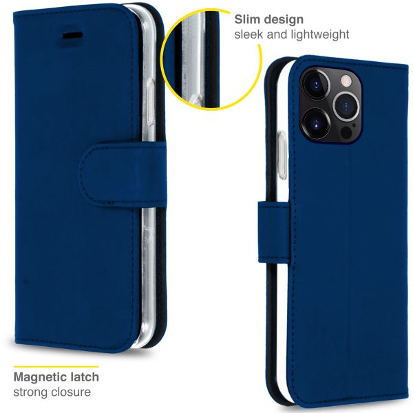Accezz Wallet TPU Klapphülle Apple iPhone 13 Pro - Dunkelblau