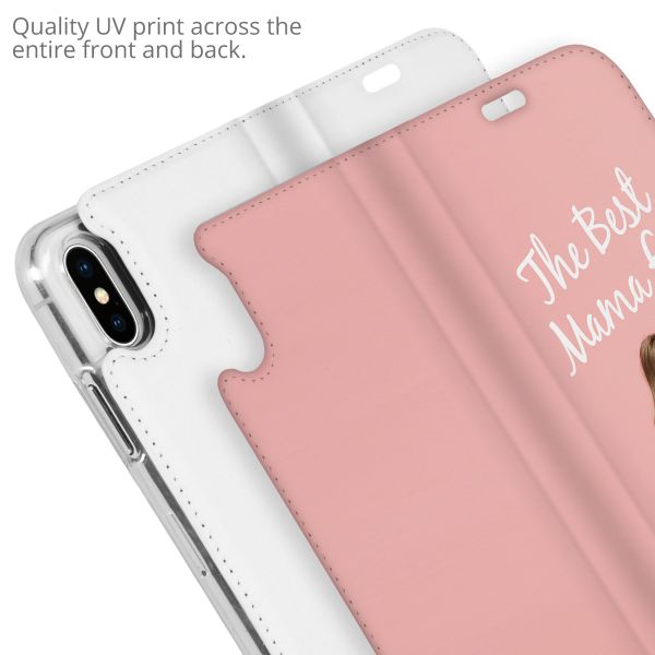 Gestalte deine eigene Compact Gel Klapphülle Apple iPhone X / Xs - Weiß