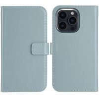Selencia Echtleder Klapphülle Apple iPhone 16 Pro Max - Air Blue