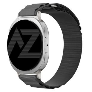 Accezz Nylon Alpine Armband für Samsung Galaxy Watch 9 (40/44mm) / Watch 8 (40/44mm) / Classic (46mm) - Dark Grey