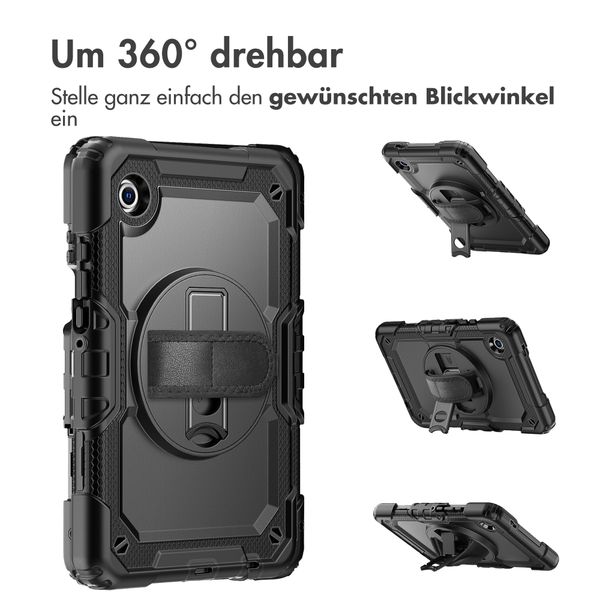 Accezz Robustes Back Cover mit Schultergurt Samsung Galaxy Tab A11 Plus - Schwarz