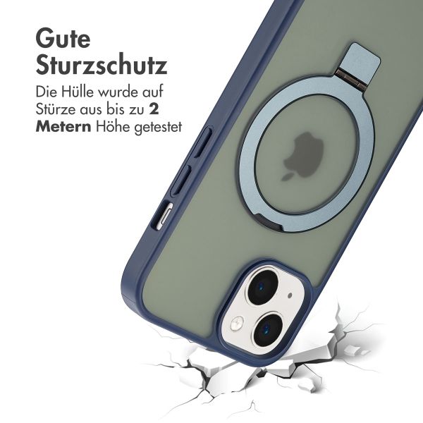 Accezz Ring Stand Backcover mit MagSafe Apple iPhone 14 - Blau