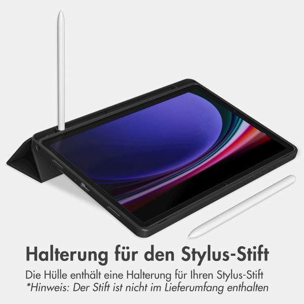 Accezz Smarte Klapphülle aus Silikon Samsung Galaxy Tab A9 Plus - Schwarz