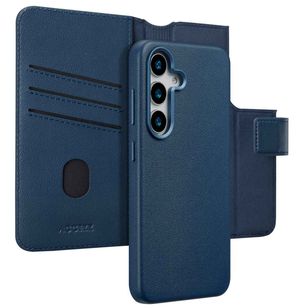 Accezz 2-in-1 Klapphülle aus Leder mit MagSafe Samsung Galaxy S25 - Nightfall Blue