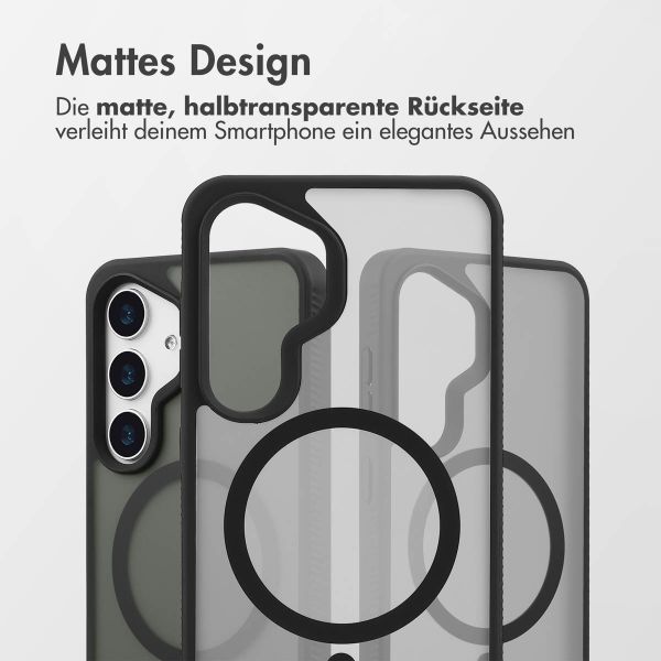 Accezz Rugged Frosted Back Cover mit MagSafe Samsung Galaxy S25 Plus - Schwarz