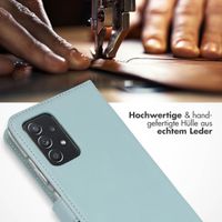 Selencia Echtleder Klapphülle Samsung Galaxy A52(s) (5G/4G) - Air Blue