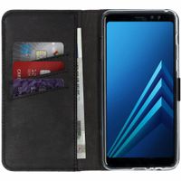 Selencia Echtleder Klapphülle Samsung Galaxy A8 (2018) - Schwarz