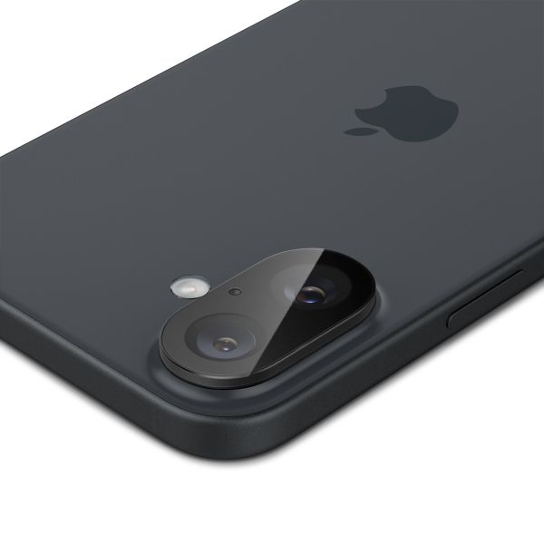 Spigen GLAStR Optik Camera Lens Protector - Kamerainsel-Schutz (2er-Pack) Apple iPhone 16 / 16 Plus - Schwarz