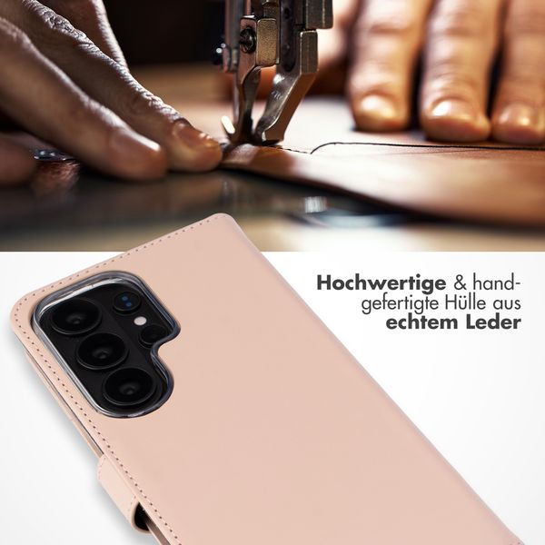 Selencia Echtleder Klapphülle Samsung Galaxy S26 Ultra - Dusty Pink