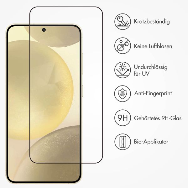 Accezz Vollflächige Schutzfolie aus gehärtetem Glas mit Applikator Samsung Galaxy S25 Plus