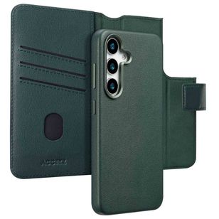 Accezz 2-in-1 Klapphülle aus Leder mit MagSafe Samsung Galaxy S25 - Cedar Green