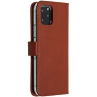 Selencia Echtleder Klapphülle Apple iPhone 11 Pro - Hellbraun