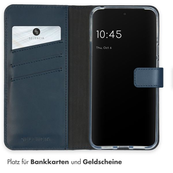 Selencia Echtleder Klapphülle Google Pixel 8 - Blau