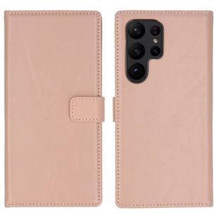 Selencia Echtleder Klapphülle Samsung Galaxy S23 Ultra - Dusty Pink