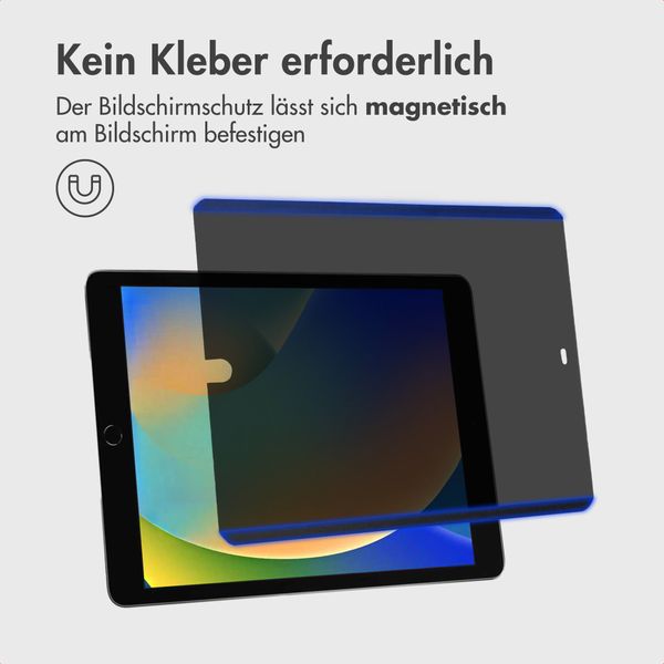 Accezz Magnetischer Sichtschutz-Displayschutz Apple iPad 9 (2021) 10.2 Zoll / iPad 8 (2020) 10.2 Zoll / iPad 7 (2019) 10.2 Zoll / Air 3 (2019) / Pro 10.5 (2017)