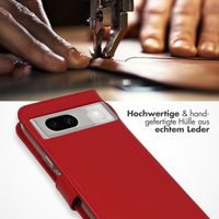 Selencia Echtleder Klapphülle Google Pixel 8a - Rot