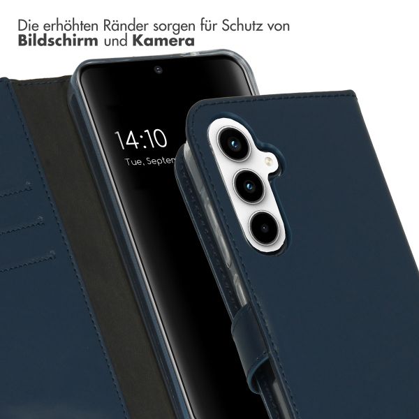 Selencia Echtleder Klapphülle Samsung Galaxy A55 - Dunkelblau