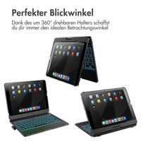 Accezz 360 Slim Tastatur Bookcase QWERTY Apple iPad 9 (2021) 10.2 Zoll / iPad 8 (2020) 10.2 Zoll / iPad 7 (2019) 10.2 Zoll - QWERTY / NL - Schwarz