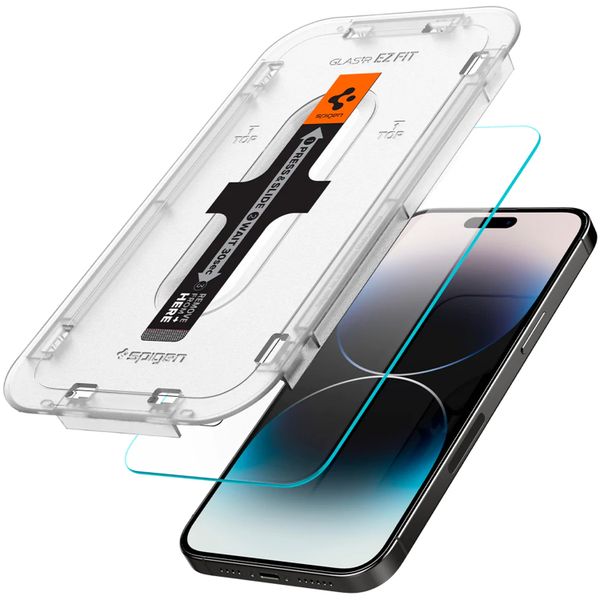 Spigen GLAStR Fit Displayschutzfolie 2er-Pack + Applicator Apple iPhone 14 Pro Max