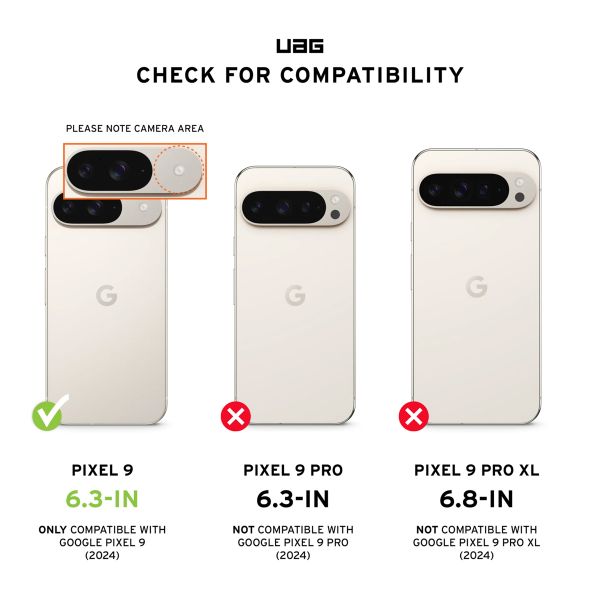 UAG Pathfinder Back Cover Magnet Google Pixel 9 - Schwarz