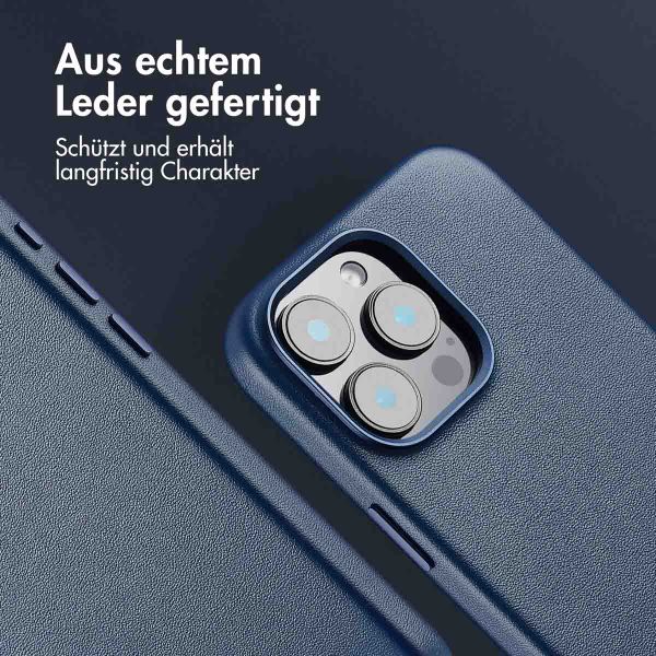 Accezz MagSafe Leather Backcover Apple iPhone 16 Pro Max - Nightfall Blue