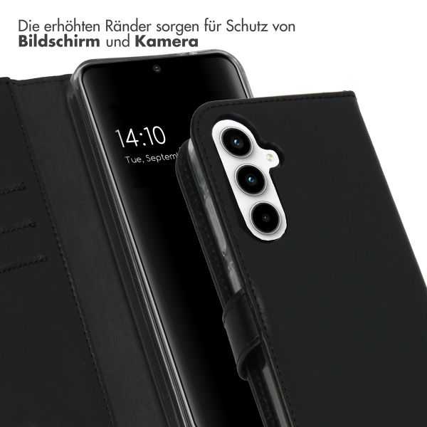 Selencia Echtleder Klapphülle Samsung Galaxy A35 - Schwarz