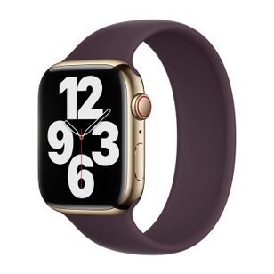 Apple Silikon Solo Loop für  Apple Watch | 44/45/46/49 mm - Größe 4 - Dark Cherry