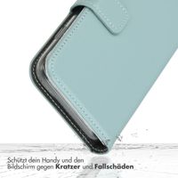 Selencia Echtleder Klapphülle Apple iPhone SE (2022 / 2020) / 8 / 7 / 6(s) - Air Blue