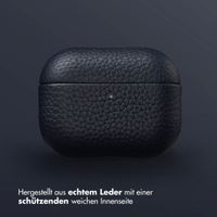 Accezz Echtleder Case  Apple Airpods Pro 3 - Dunkelblau