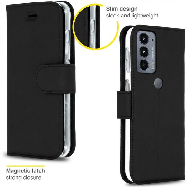 Accezz Wallet TPU Klapphülle Motorola Edge 20 - Schwarz