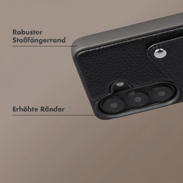 Selencia Riva Back Cover mit Kartenfach Samsung Galaxy S26 Plus - Schwarz
