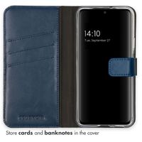 Selencia Echtleder Klapphülle Samsung Galaxy S22 - Blau