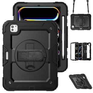 Accezz Robustes Back Cover mit Schultergurt Apple iPad Pro 11 (2025) M5 / (2024) M4 - Schwarz