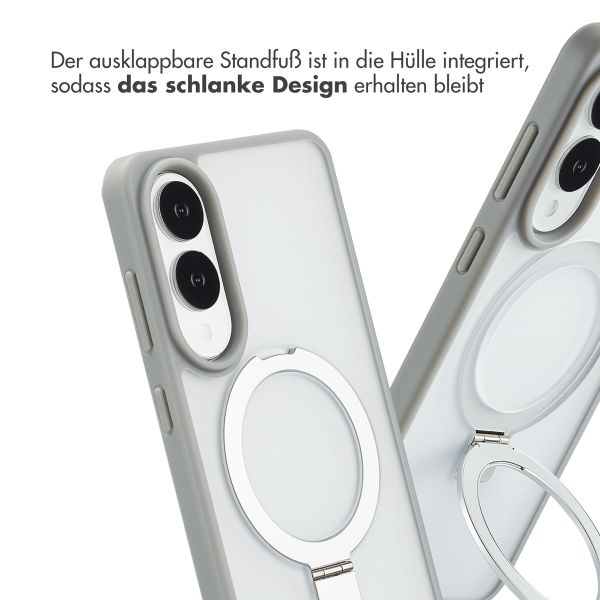 Accezz Ring Stand Backcover mit MagSafe Samsung Galaxy S25 Edge - Grau
