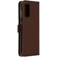 Selencia Echtleder Klapphülle Samsung Galaxy S20 - Braun