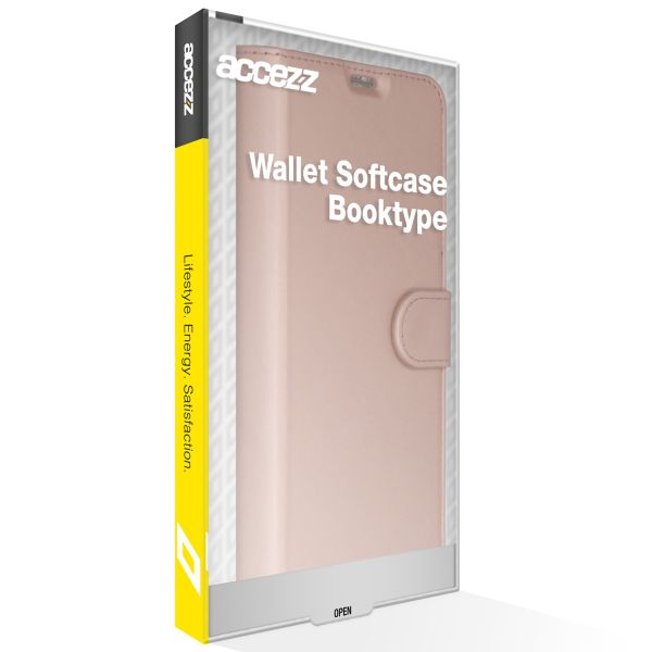 Accezz Wallet TPU Klapphülle Apple iPhone 12 (Pro) - Rosé gold