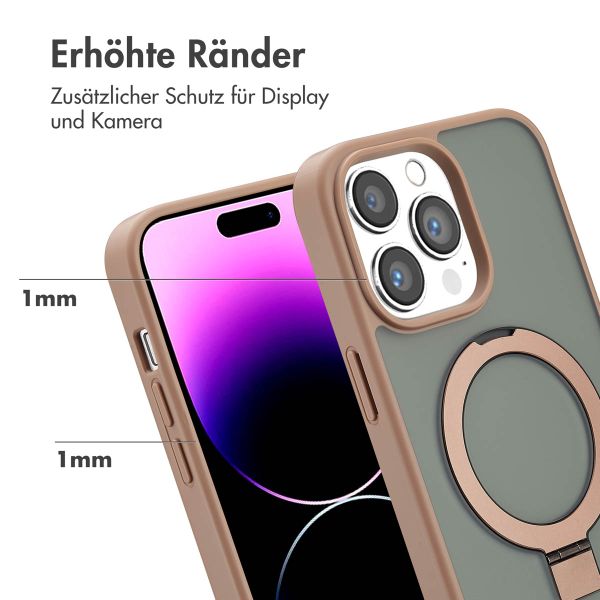 Accezz Ring Stand Backcover mit MagSafe Apple iPhone 14 Pro Max - Braun