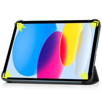 Accezz Trifold Klapphülle Apple iPad 11 (2025) 11 Zoll A16 / iPad 10 (2022) 10.9 Zoll - Schwarz