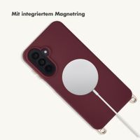 Selencia Rivièra Backcover mit MagSafe mit abnehmbaren Haken Samsung Galaxy A18 / A17 / A16 / A26 - Bold Burgundy
