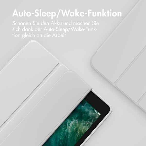 Accezz Smarte Klapphülle aus Silikon Apple iPad 6 (2018) 9.7 Zoll / iPad 5 (2017) 9.7 Zoll - Grau