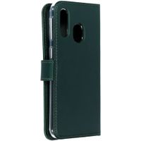 Selencia Echtleder Klapphülle Samsung Galaxy A40 - Grün