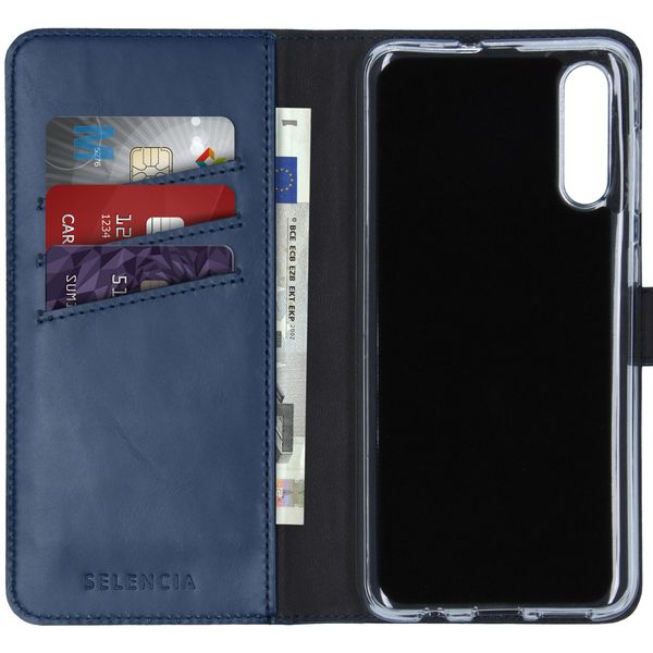 Selencia Echtleder Klapphülle Samsung Galaxy A50 / A30s - Blau