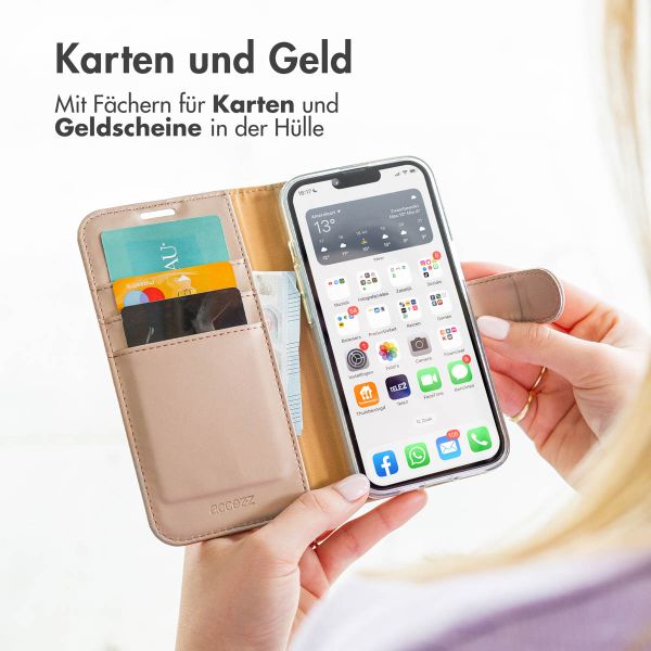 Accezz Wallet TPU Klapphülle Samsung Galaxy A42 - Gold