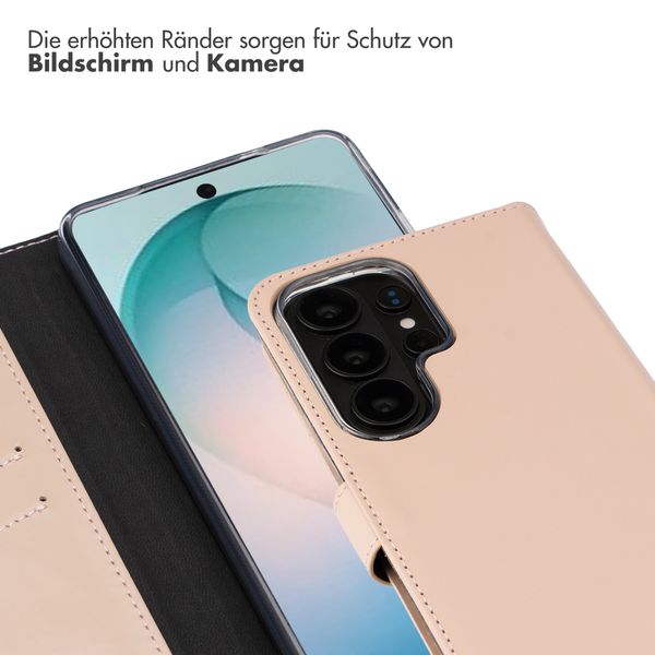 Selencia Echtleder Klapphülle Samsung Galaxy S26 Ultra - Dusty Pink