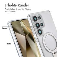 Accezz Ring Stand Backcover mit MagSafe Samsung Galaxy S25 Ultra - Transparent