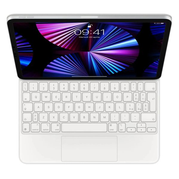Apple Magic Keyboard Apple iPad Air 11 Zoll (2026) M4 / (2025) M3 / (2024) M2 / Air 5 (2022) / Air 4 (2020) / Pro 11 (2018/2020/2021/2022) - QWERTY / IT - Weiß