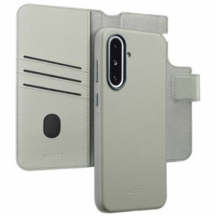 Accezz 2-in-1 Klapphülle aus Leder mit MagSafe Samsung Galaxy A36 / A56 - Light Grey