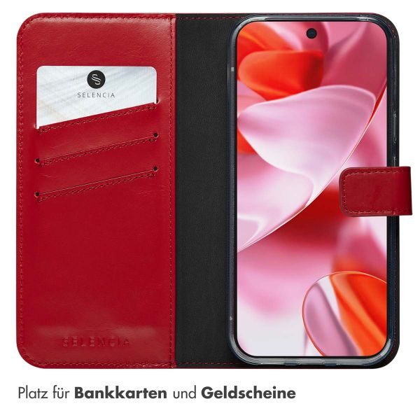 Selencia Echtleder Klapphülle Google Pixel 10 / 10 Pro - Rot